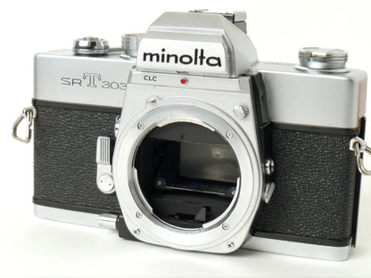 Minolta SR-T 303 Gehäuse Silber mit MC 1,7/50mm – sehr gut