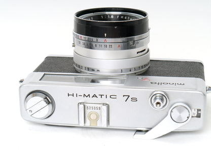 Minolta Hi-Matic 7s, Silber – sehr guter Zustand
