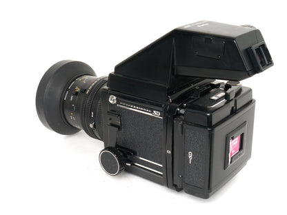 Mamiya RB67 Pro SD Set mit Makro K/L 4,5/140mm, Filmmagazin und Prismenfinder – guter Zustand