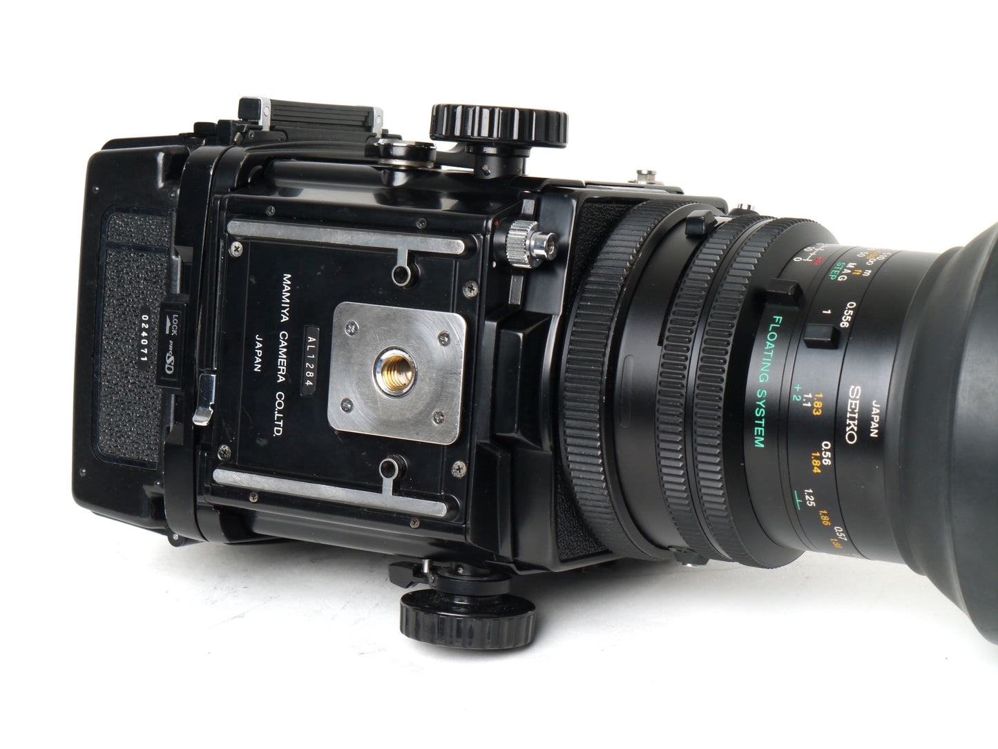 Mamiya RB67 Pro SD Set mit Makro K/L 4,5/140mm, Filmmagazin und Prismenfinder – guter Zustand
