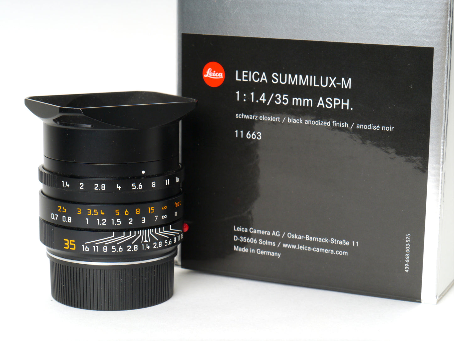 Leica Summilux-M 1,4/35mm ASPH, Art. 11663, Schwarz – neuwertig