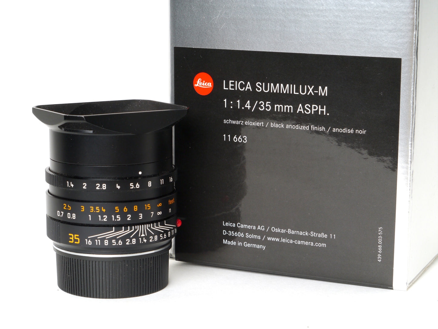 Leica Summilux-M 1,4/35mm ASPH, Art. 11663, Schwarz – neuwertig