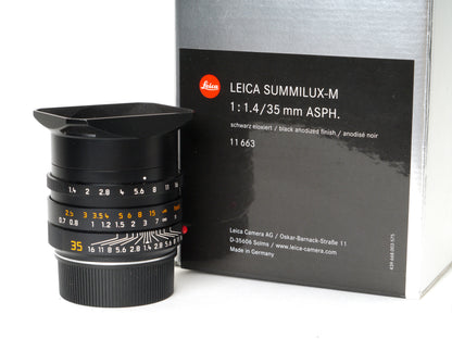 Leica Summilux-M 1,4/35mm ASPH, Art. 11663, Schwarz – neuwertig
