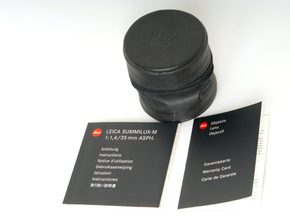 Leica Summilux-M 1,4/35mm ASPH, Art. 11663, Schwarz – neuwertig