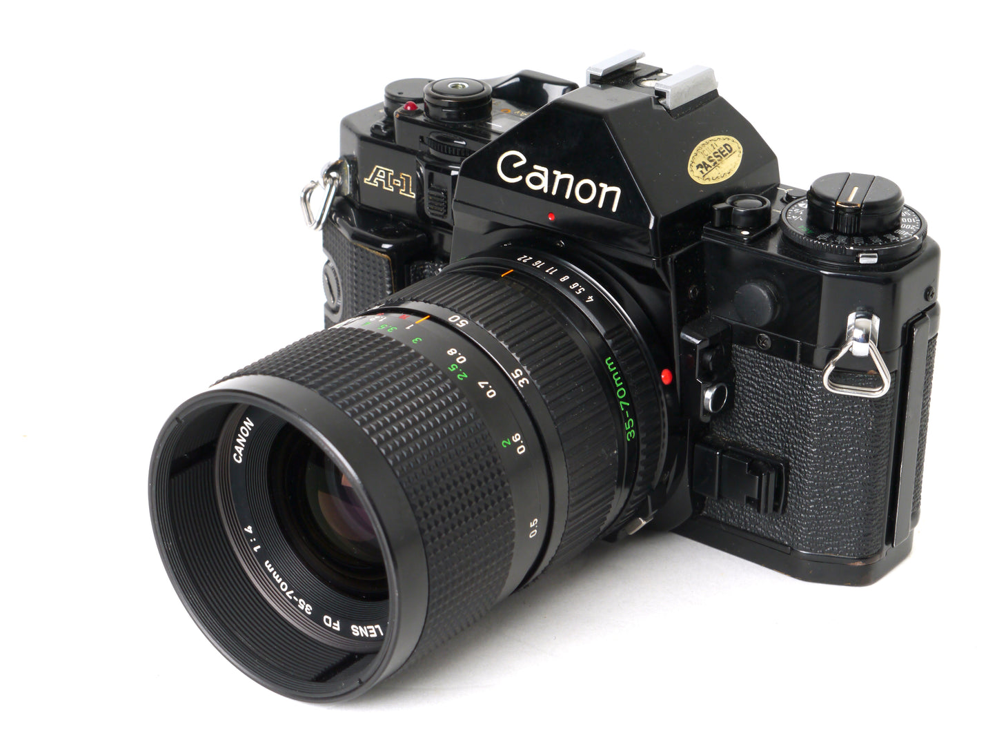 Canon A1 Gehäuse mit Canon FD 4/35-70mm – guter Zustand