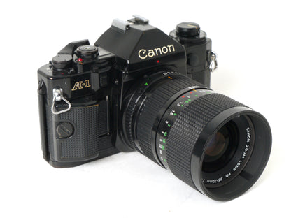 Canon A1 Gehäuse mit Canon FD 4/35-70mm – guter Zustand