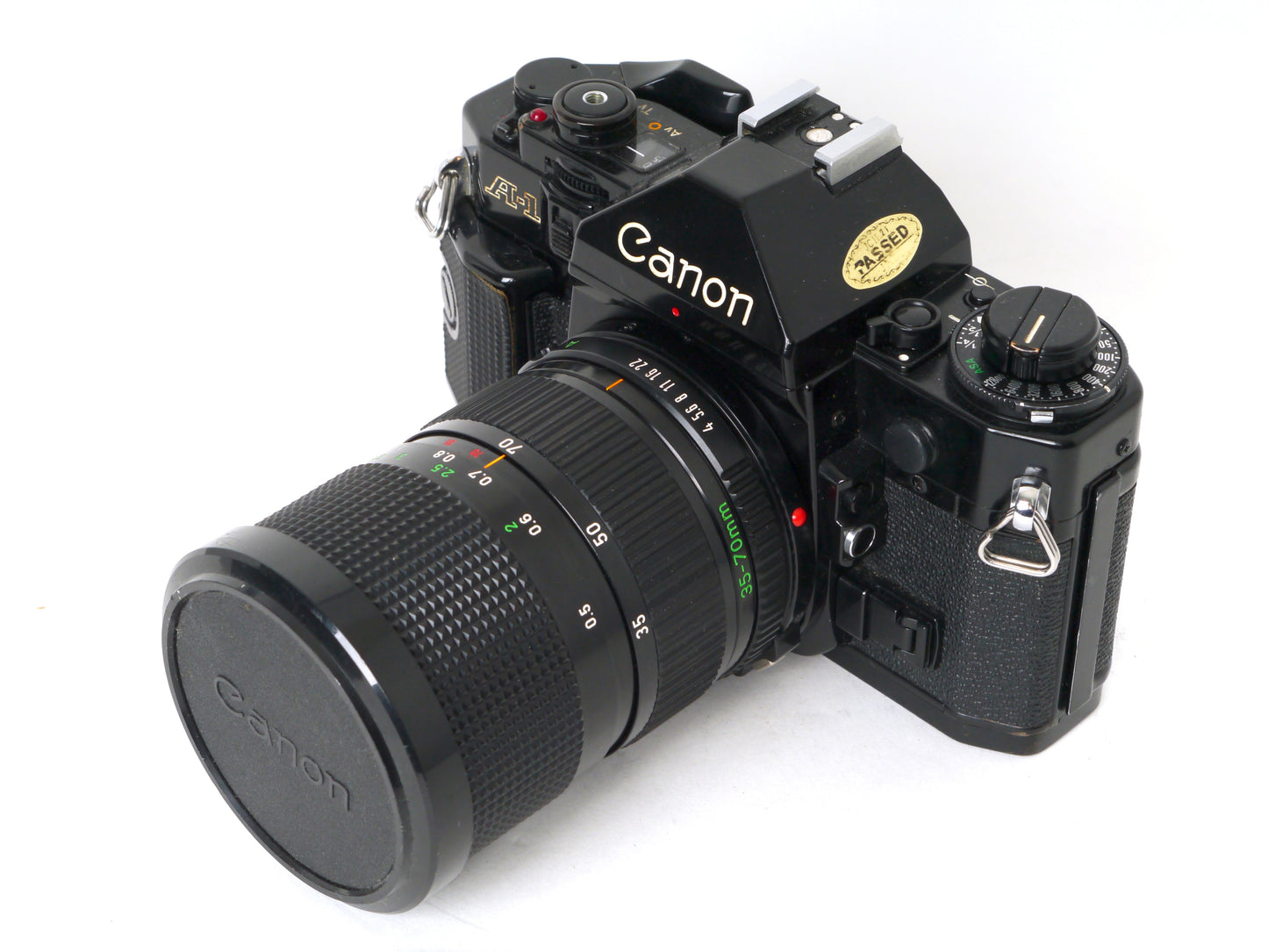 Canon A1 Gehäuse mit Canon FD 4/35-70mm – guter Zustand