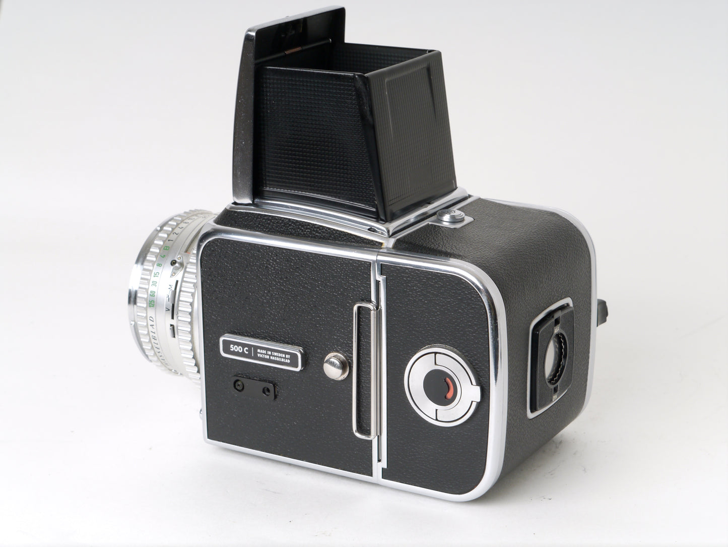 Hasselblad 500 C +Planar C2,8/ 80mm, LS und A 12 Magazin, Chrome Set – neuwertig