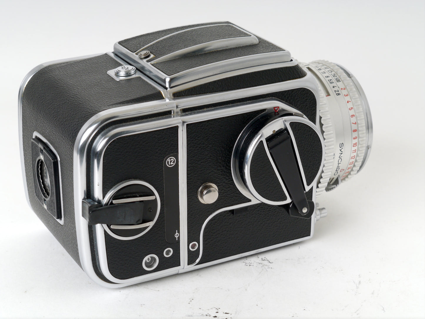 Hasselblad 500 C +Planar C2,8/ 80mm, LS und A 12 Magazin, Chrome Set – neuwertig