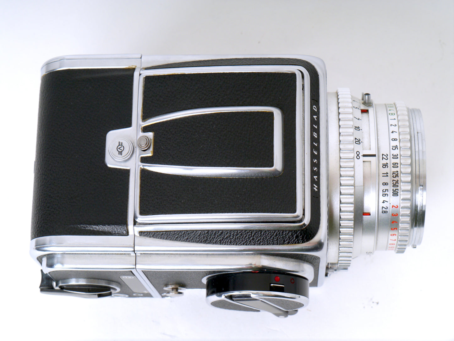 Hasselblad 500 C +Planar C2,8/ 80mm, LS und A 12 Magazin, Chrome Set – neuwertig