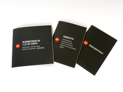 Leica Summicron M 2/35mm Schwarz Art. 11673 – sehr guter Zustand