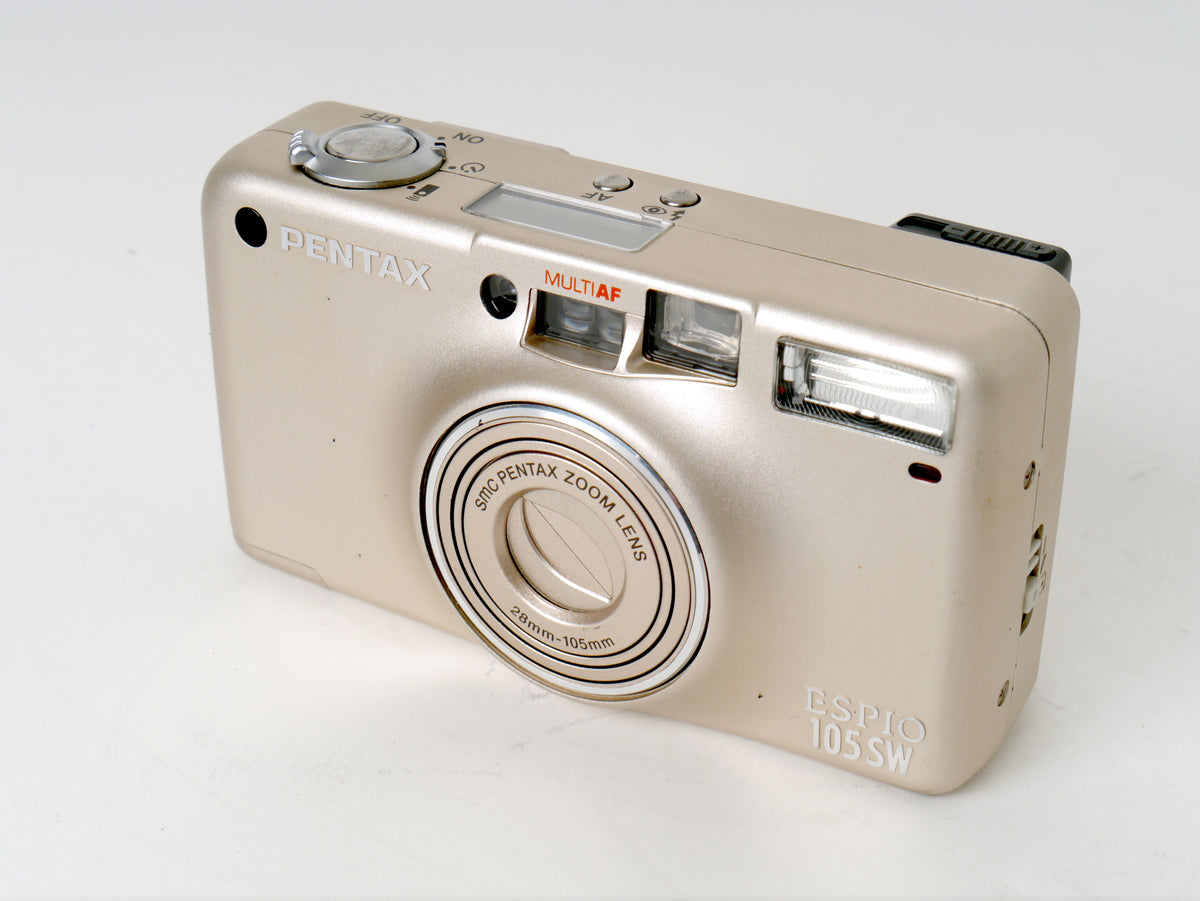 Pentax Espio 105 SW, Silber – Sehr guter Zustand mit original Zubehör