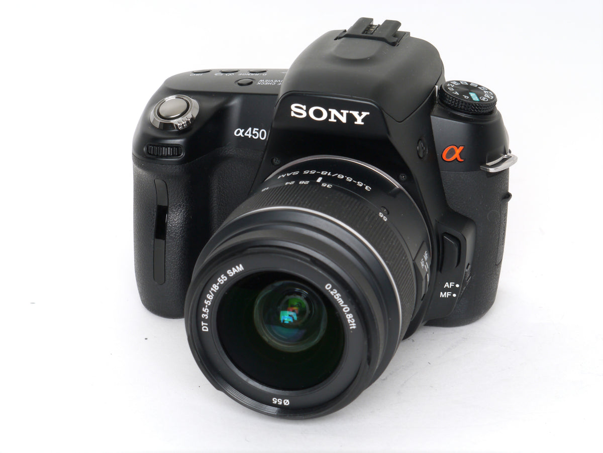 Sony Alpha 450 Gehäuse mit Sony DT 3,5-5,6/18-55mm SAM Objektiv – Neuwertig