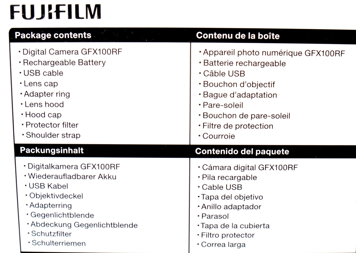 Fujifilm GFX100RF Digitalkamera, Schwarz – Neuwertig mit 544 Auslösungen