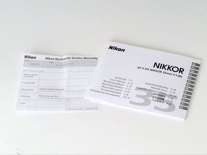 Nikon AF-S DX 1,8/35mm G – Neuwertig
