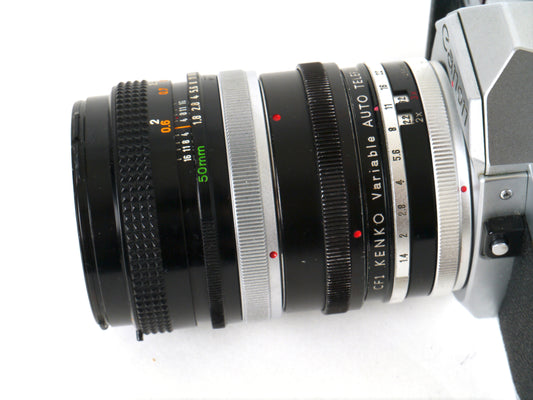 Canon AV-1 Gehäuse Chrom mit FD 1,8/50mm S.C. – Gut