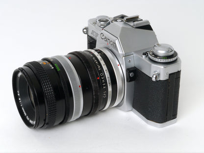 Canon AV-1 Gehäuse Chrom mit FD 1,8/50mm S.C. – Gut