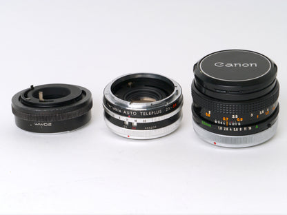 Canon AV-1 Gehäuse Chrom mit FD 1,8/50mm S.C. – Gut
