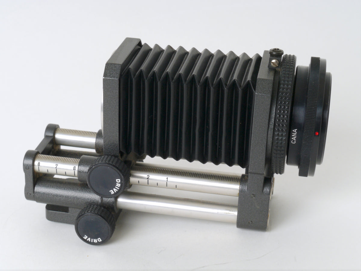 Novoflex Balgengerät mit M42-Objektivanschluss und Canon FD Adapter – Gut