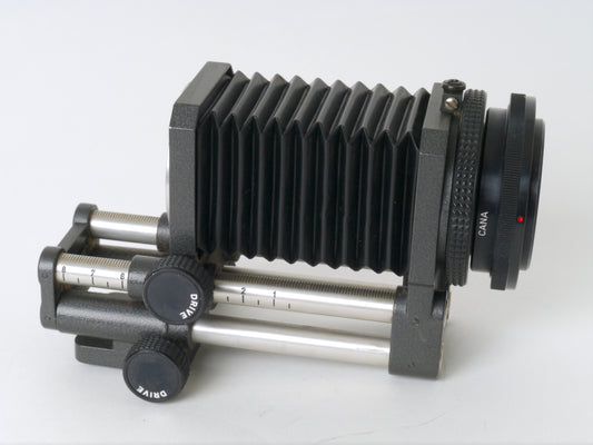 Novoflex Balgengerät mit M42-Objektivanschluss und Canon FD Adapter – Gut