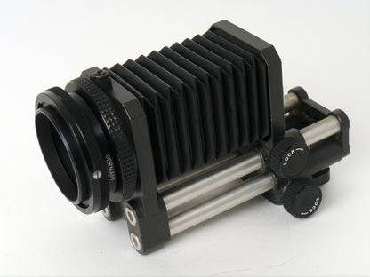 Novoflex Balgengerät mit M42-Objektivanschluss und Canon FD Adapter – Gut