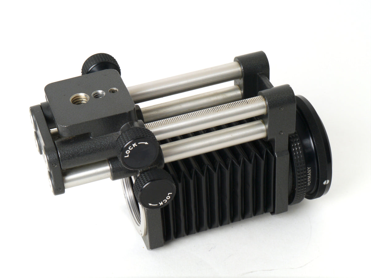 Novoflex Balgengerät mit M42-Objektivanschluss und Canon FD Adapter – Gut