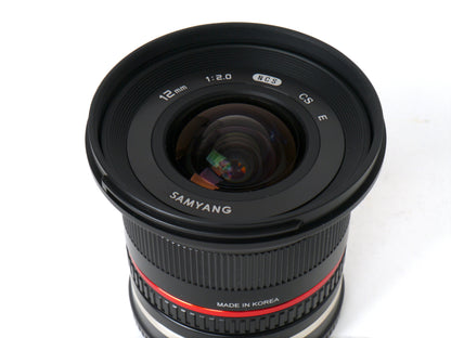 Samyang MF 2/12mm NCS CS für Sony E-Mount – Neuwertig