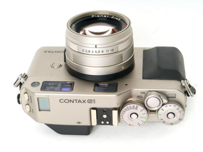 Contax G1 Gehäuse mit Planar 2/45mm Objektiv – Gut