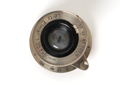 Leica I mit Elmar 3,5/50mm, Nickel – Gut