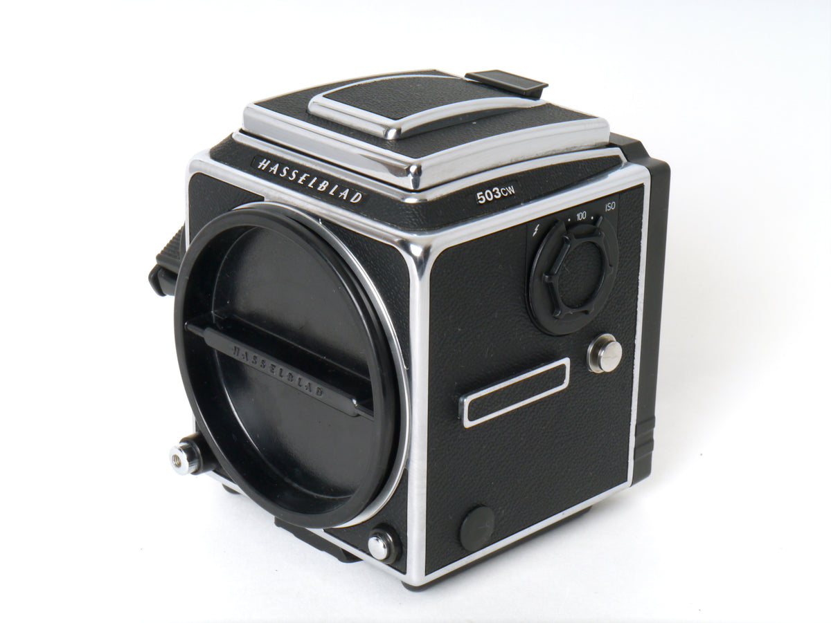 Hasselblad 503CW Gehäuse, Silber, mit Lichtschacht und A12 Magazin – Sehr gut