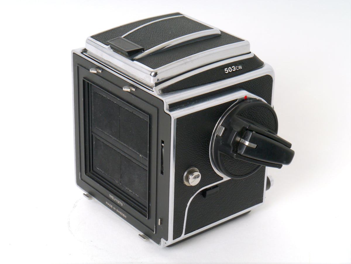 Hasselblad 503CW Gehäuse, Silber, mit Lichtschacht und A12 Magazin – Sehr gut