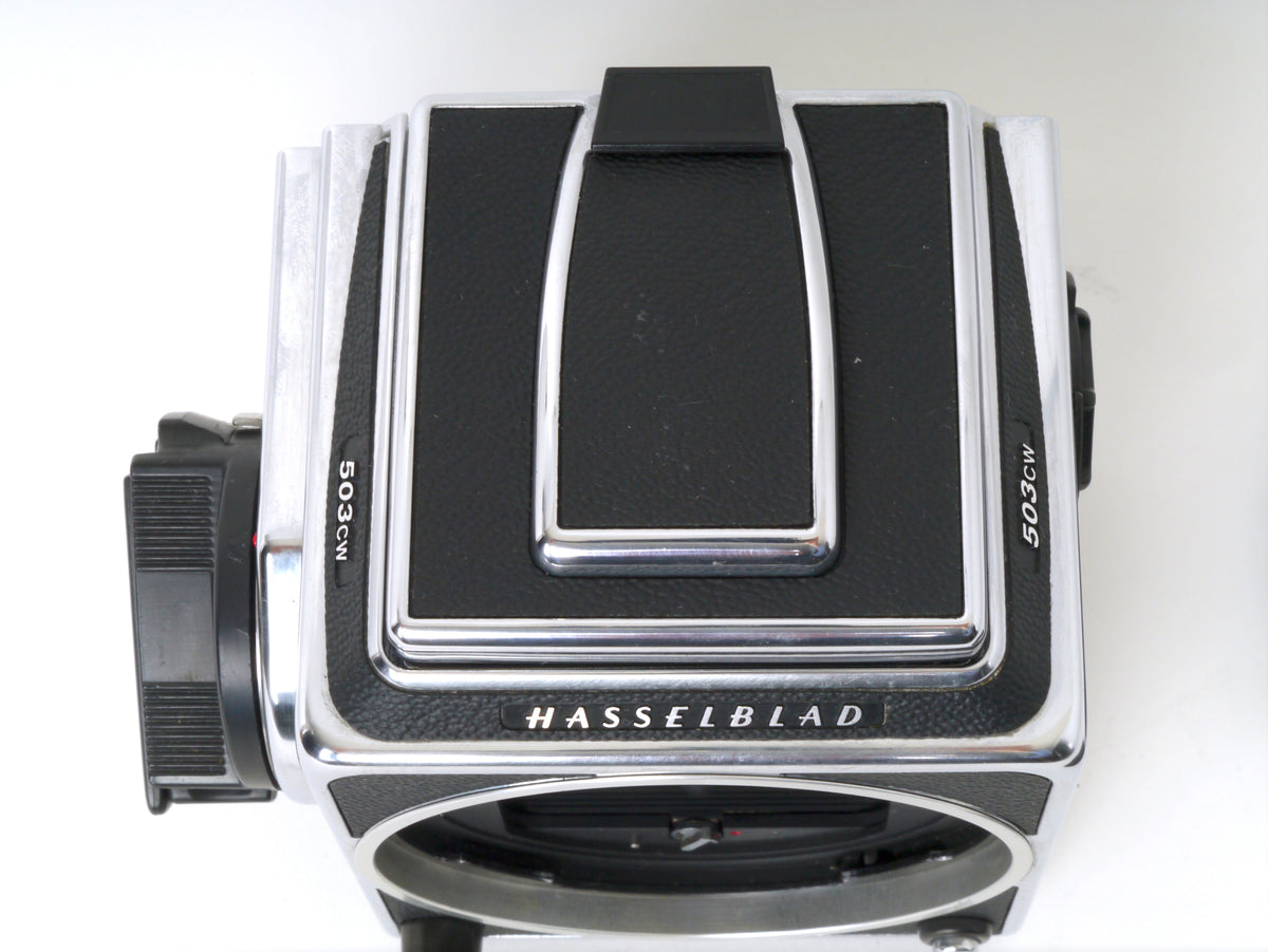 Hasselblad 503CW Gehäuse, Silber, mit Lichtschacht und A12 Magazin – Sehr gut