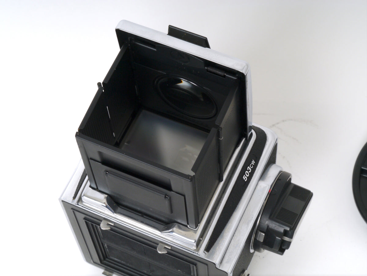 Hasselblad 503CW Gehäuse, Silber, mit Lichtschacht und A12 Magazin – Sehr gut