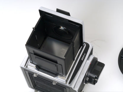 Hasselblad 503CW Gehäuse, Silber, mit Lichtschacht und A12 Magazin – Sehr gut