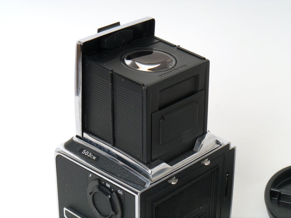 Hasselblad 503CW Gehäuse, Silber, mit Lichtschacht und A12 Magazin – Sehr gut
