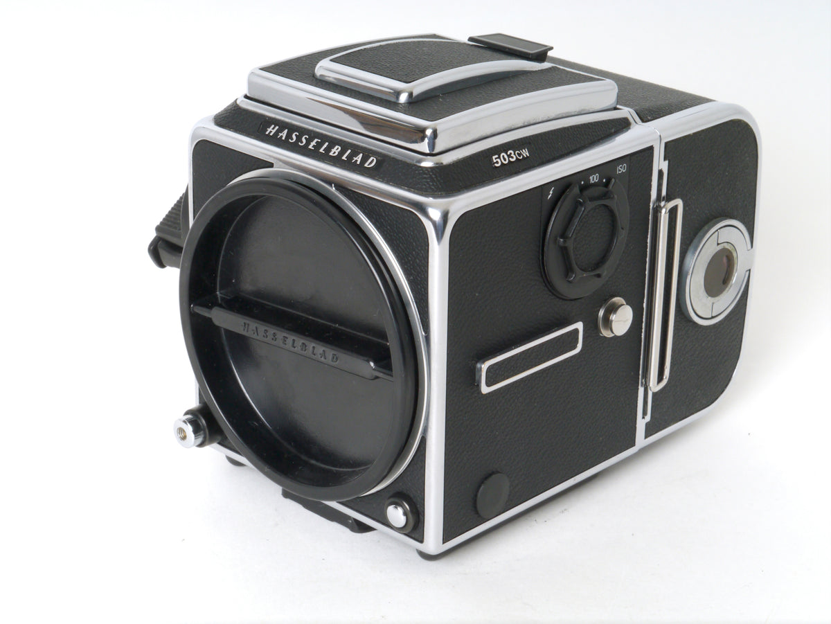 Hasselblad 503CW Gehäuse, Silber, mit Lichtschacht und A12 Magazin – Sehr gut