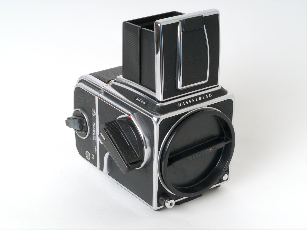 Hasselblad 503CW Gehäuse, Silber, mit Lichtschacht und A12 Magazin – Sehr gut