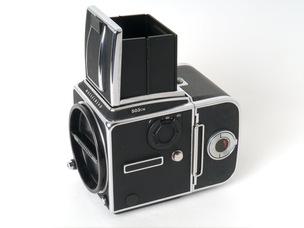 Hasselblad 503CW Gehäuse, Silber, mit Lichtschacht und A12 Magazin – Sehr gut