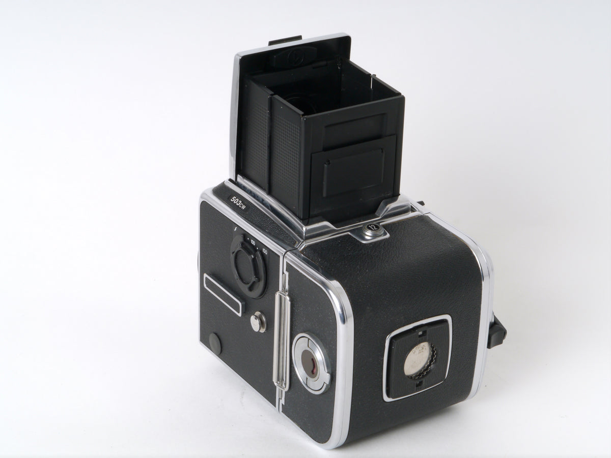 Hasselblad 503CW Gehäuse, Silber, mit Lichtschacht und A12 Magazin – Sehr gut