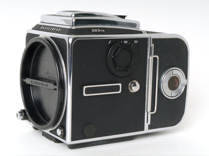 Hasselblad 503CW Gehäuse, Silber, mit Lichtschacht und A12 Magazin – Sehr gut
